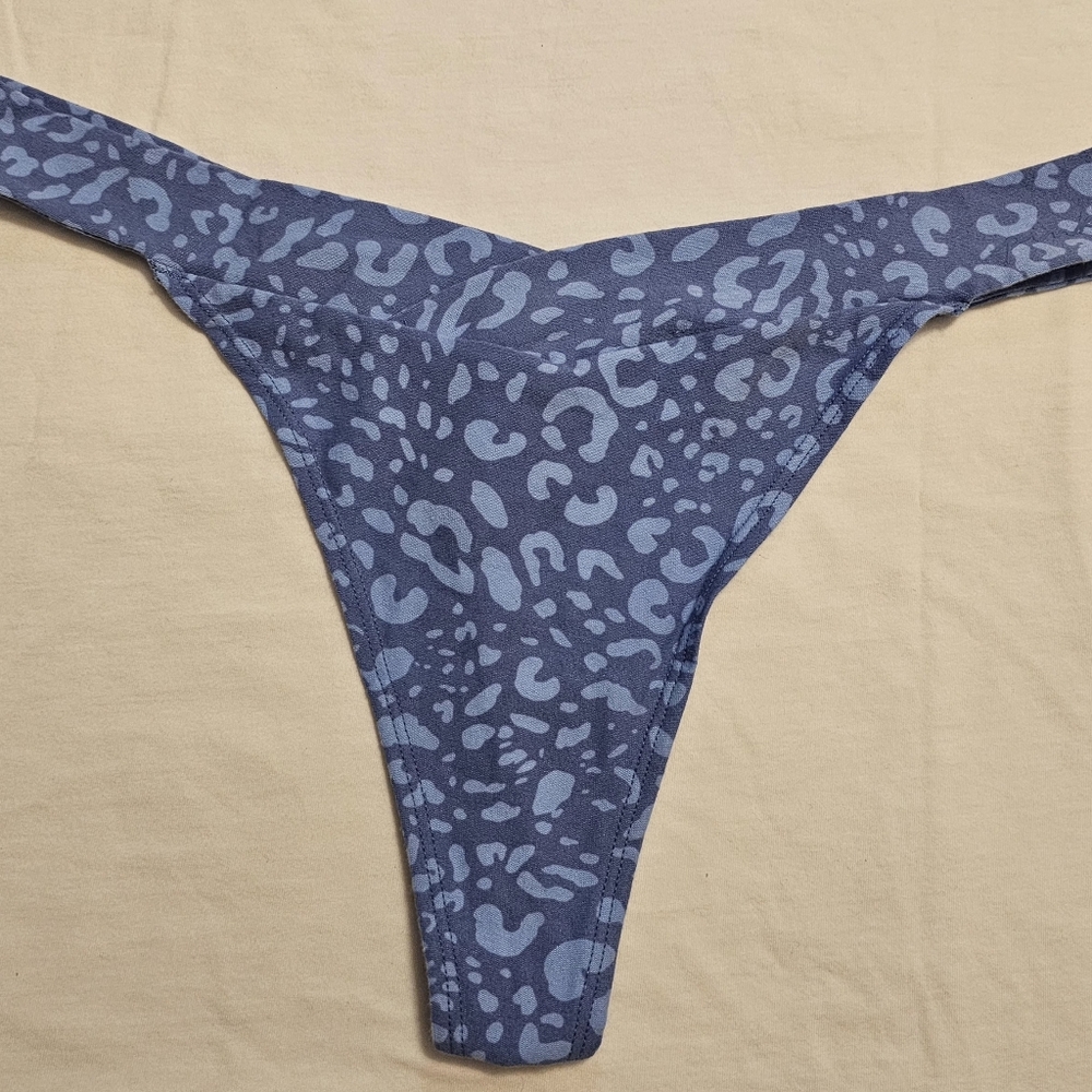 PINK Victoria's Secret Blue Patterned Panties